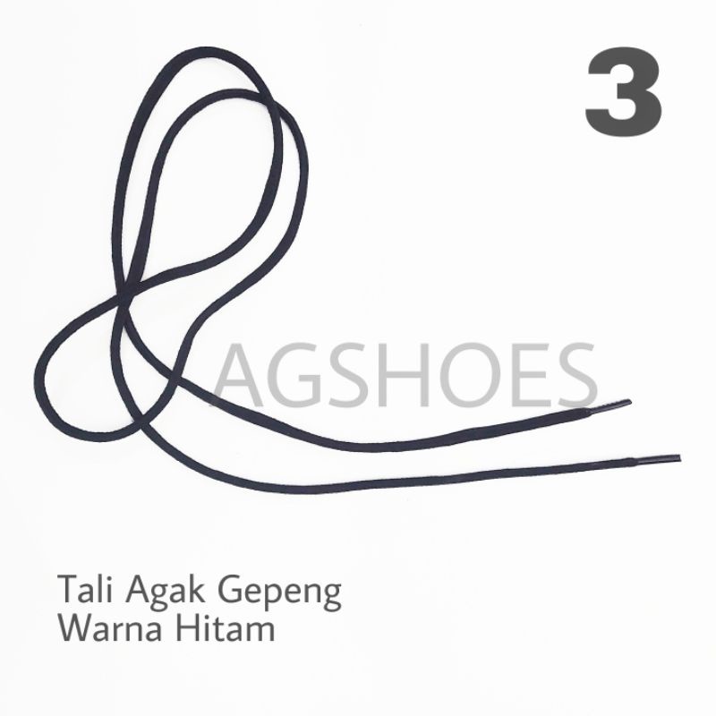 Tali Sepatu Safety Shoes Panjang dan Pendek - Hitam