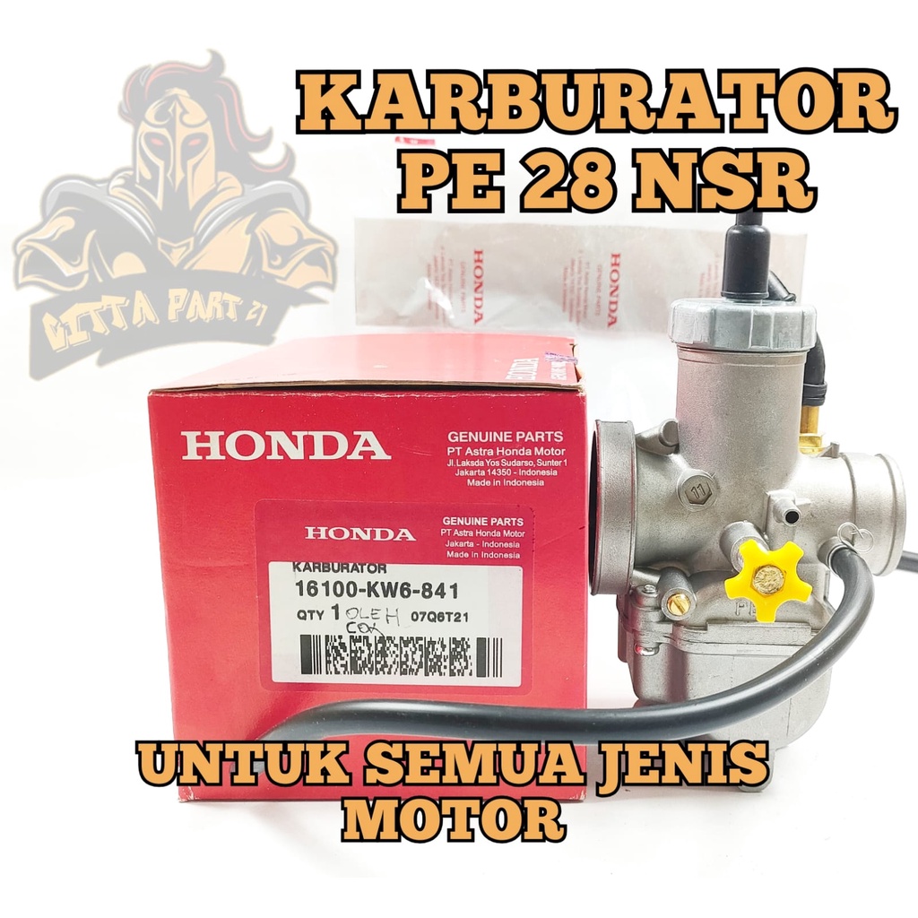 KARBURATOR HONDA KEIHIN NSR PE 28  KUALITAS ORIGINAL HONDA KEIHIN mudah setting langsam stabil tidak mudah banjir tarikan makin mantap dan kencang