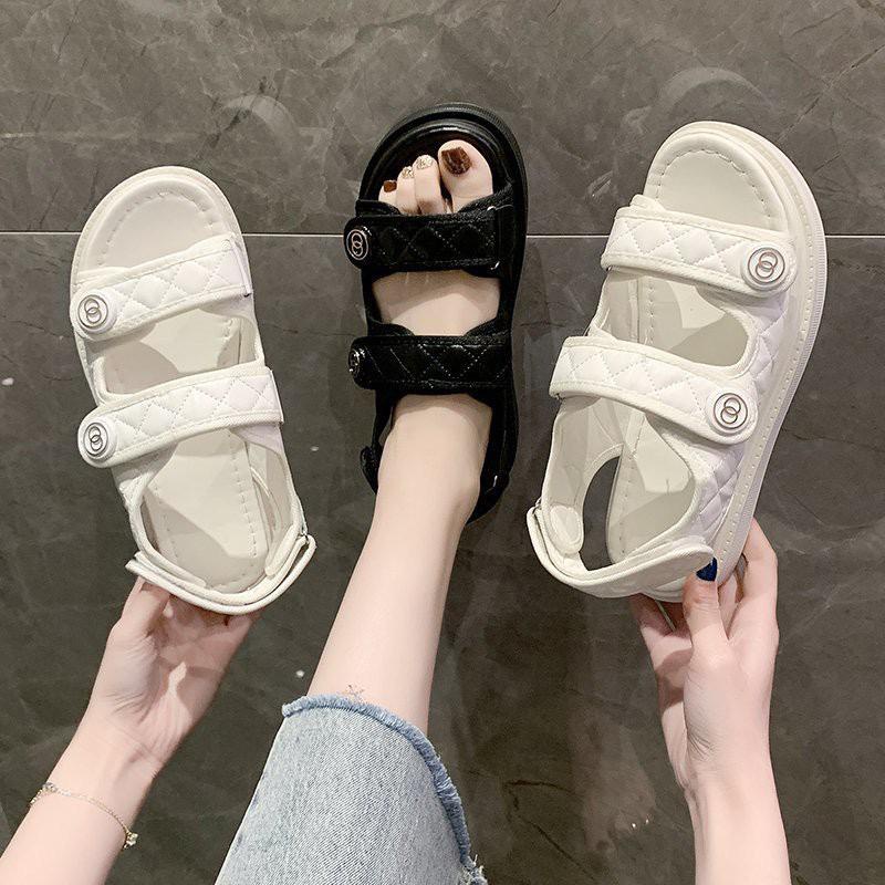 {COD/BAYAR DITEMPAT} DF-520 ORIGINAL Wedges Sandal Tali Wanita Import Premium Quality