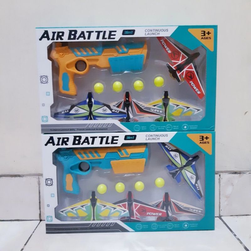 Mainan Tembakan Launcher Pesawat - Air Battle Roket Terbang Plane Anak