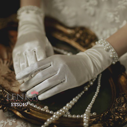 [SHOP NOW] SARUNG TANGAN MUTIARA AKSESORIS WEDDING BRIDAL GLOVES PESTA STS019