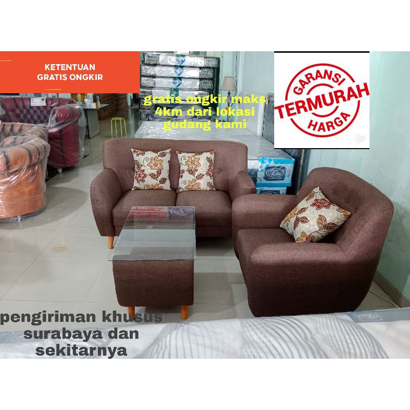(PROMO) Sofa Retro Scandinavian/ Sofa Minimalis + Meja