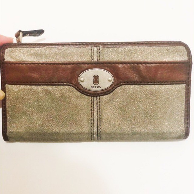 Fossil maddox sparkle brillo long wallet