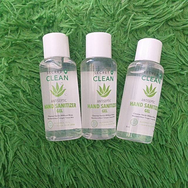 HAND SANITIZER LIQUID GEL FREE SILICON SECRET CLEAN KEMENKES ORIGINAL