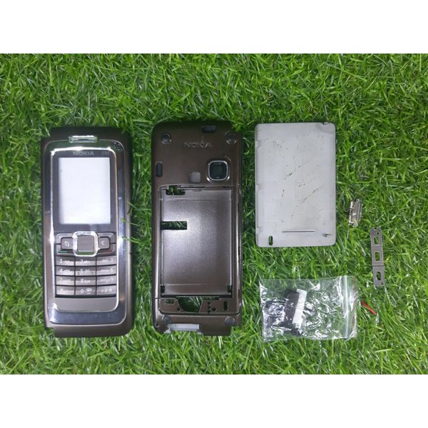Casing Case Kesing Housing Fullset HP Jadul Nokia E90 Communicator Mocca Coklat Baru