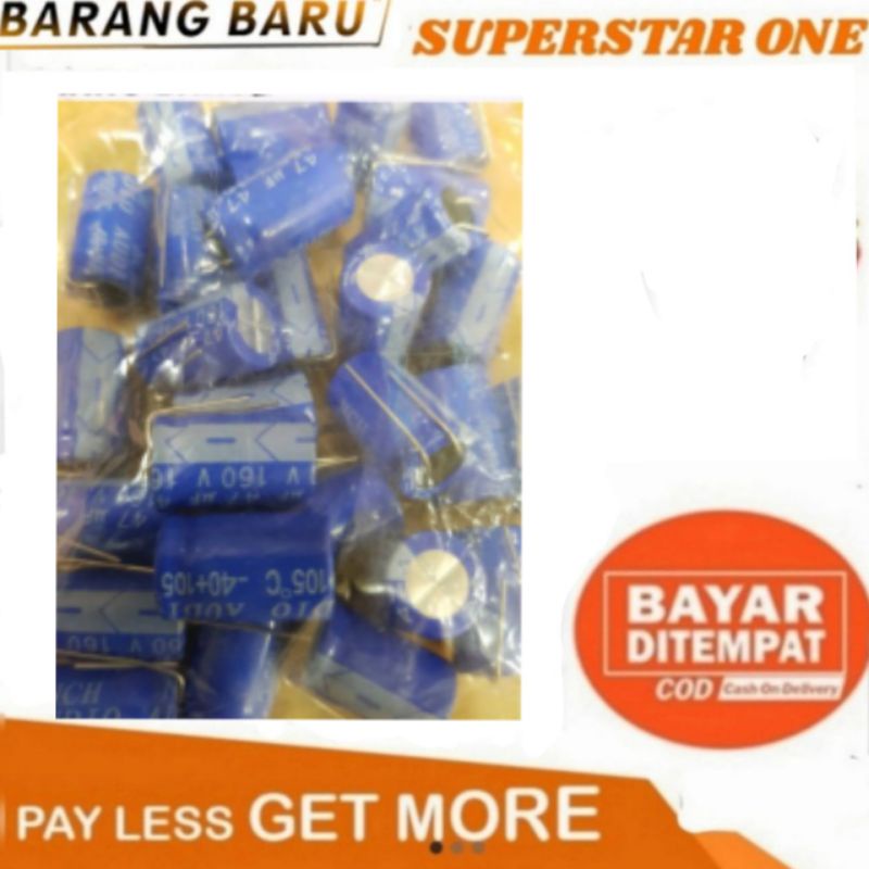 Elco Kapasitor 47uf 160v 47uf/160volt Capasitor 47uf 160volt/ 47uf/160