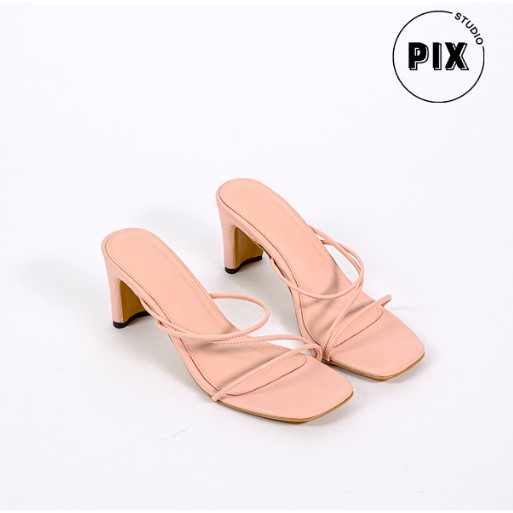 

PixFootwear Premium Edition Pink Issa Heels Shoes - Sepatu Hak Wanita Heels Pink