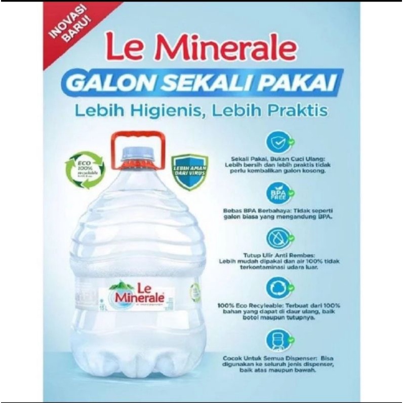 

Le Minerale Galon 15 liter