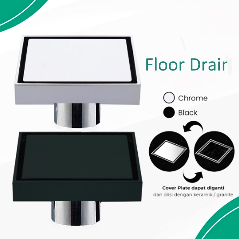 Floor Drain Stainless Hitam BLACK / Saringan Kamar Mandi Hitam /Saringan Got/washing machine floor drain/bathroom floor drain