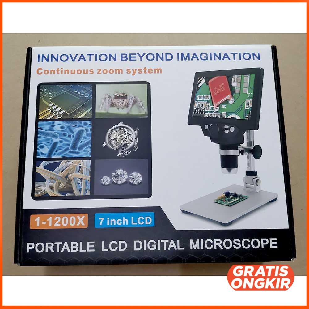 Mikroskop Digital 12MP 1200X with Monitor Metal Stand G1200