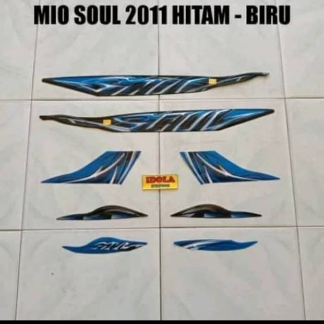 Striping Mio soul 2011 hitam-putih