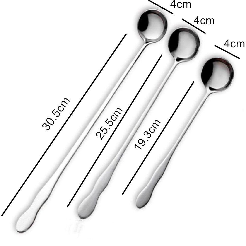 Top Spoon Round Spoon Sendok Takar Gagang Labu Stainless Steel