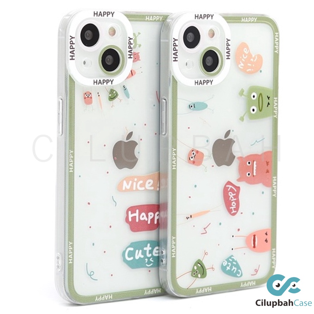 Soft Case Green Monster Full Lenscover iPhone 7 8 SE X XR XS MAX 11 12 13 MINI PRO MAX