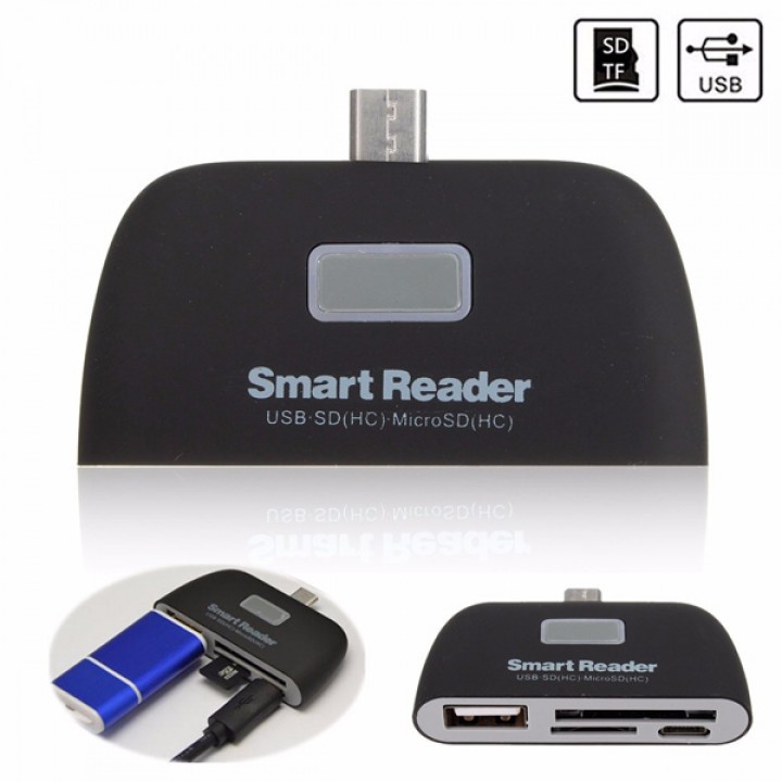 Smart Reader OTG Micro USB SD TF Card Reader USB 2.0 Adapter Connector