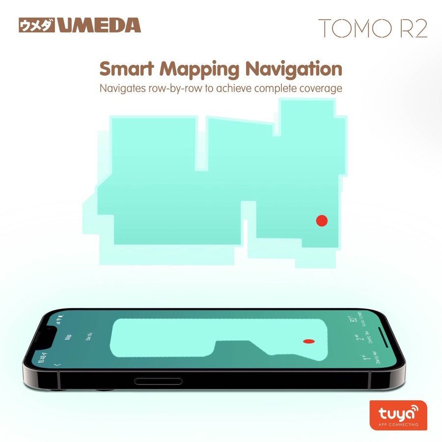 Umeda Tomo R2 Robot Vacuum Cleaner Mop + Auto Empty Station (Sapu Pel)