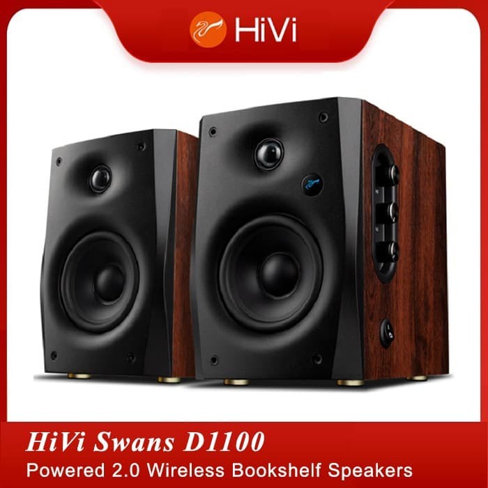 HIVI SWANS D1100 POWERED 2.0 WIRELESS BOOKSHELF SPEAKERS