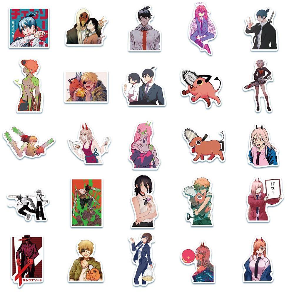 Agustina Anime Stiker Decals DIY Dekorasi Sticker Koper Stationery Stiker Handphone Dekorasi Chainsaw Man