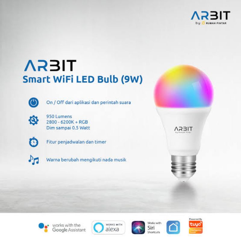 ARBIT Smart WiFi LED Bulb (9W) - Lampu Pintar LED RGB Termurah