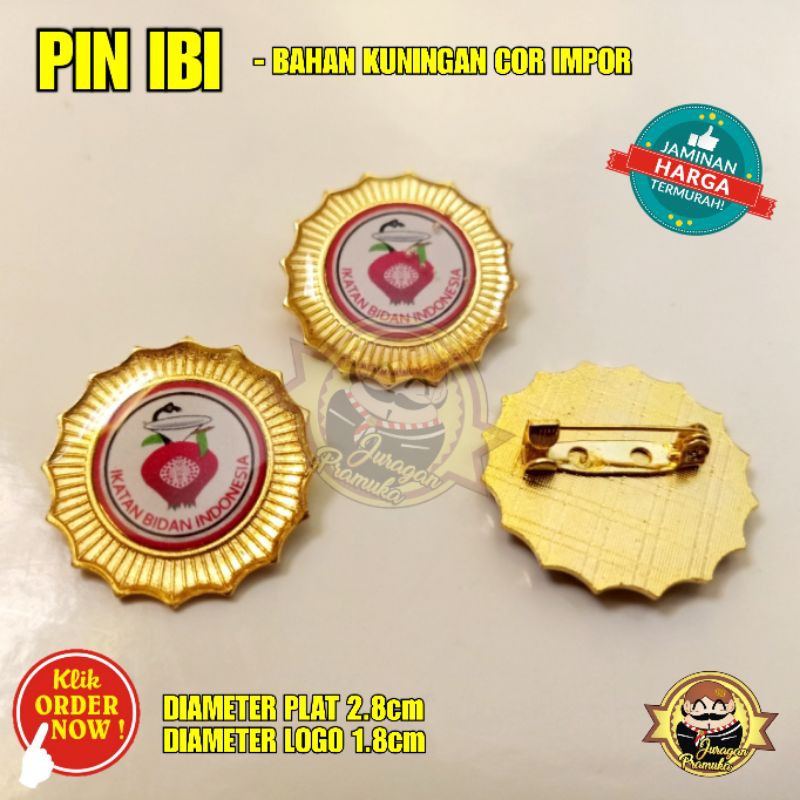 PIN IBI IKATAN BIDAN INDONESIA PLAT SINAR MATAHARI