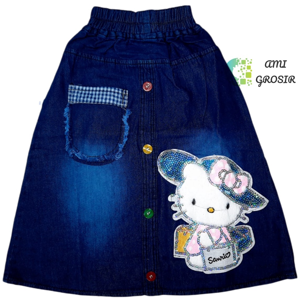 ROK JEANS PANJANG ANAK PEREMPUAN 1-11TAHUN / ROK ANAK PEREMPUAN / ROK PANJANG ANAK PEREMPUAN / ROK J