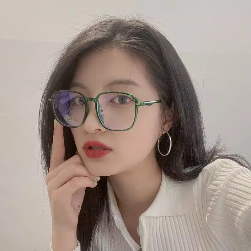 kacamata antiradiasi kacamata kotak fashion Kacamata pria Wanita Transparan