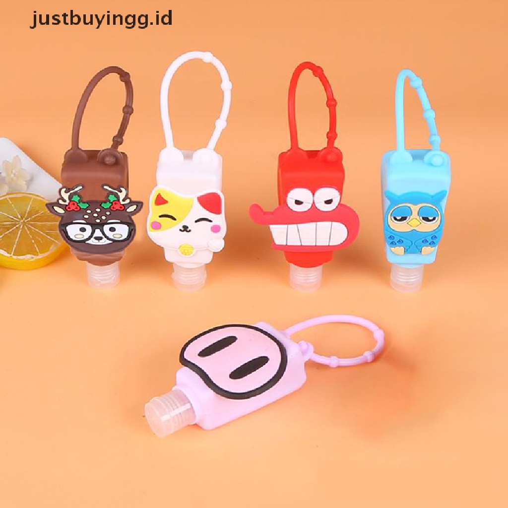 (Justbuyingg.Id) Botol Hand Sanitizer Motif Kartun Hewan / Buah Bahan Silikon