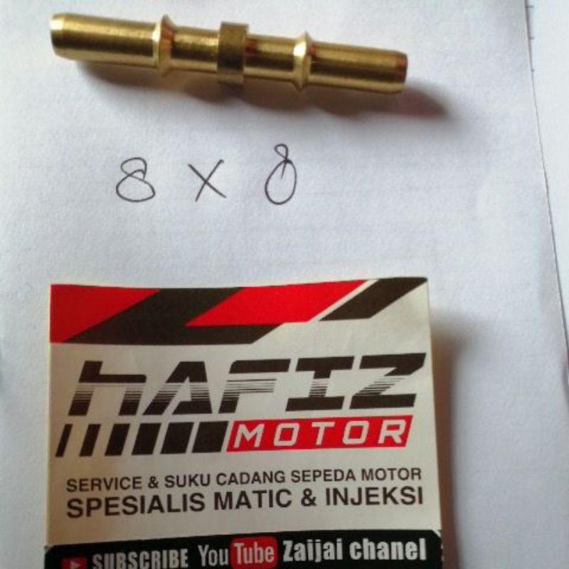 nepel sambungan tabung infus injektor ukuran 8 x 8 mili