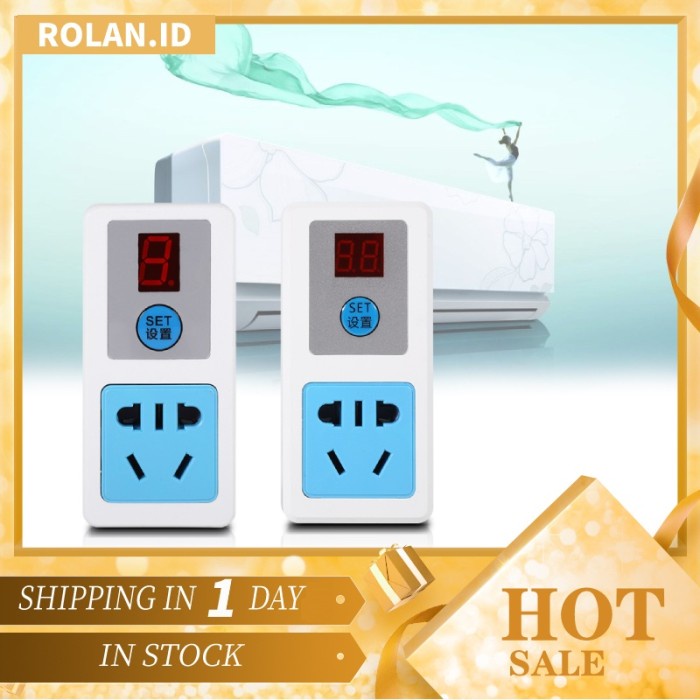 

[Rc] Stop Kontak Timer Digital Elektrik 9.3cm 220v 9 24hr Bahan Abs D