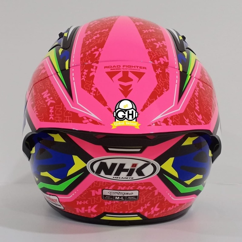 HELM NHK GP R TECH STREET R45 BLACK PINK GLOSSY