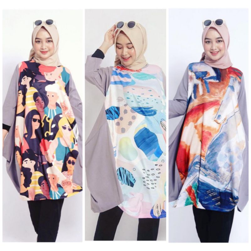 TUNIK SHELBY/ TUNIK WANITA MUSLIM / TUNIK MOTIF