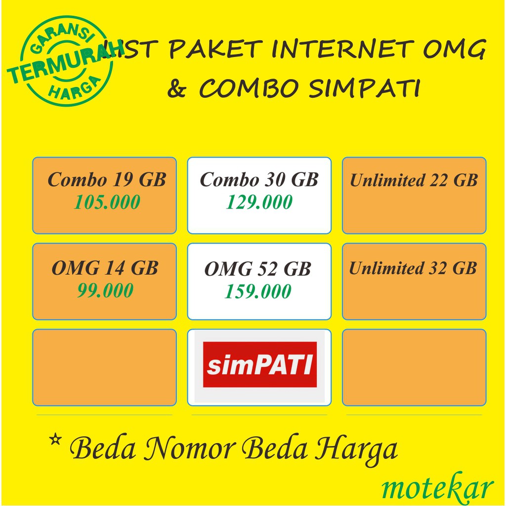 PAKET INTERNET SIMPATI & ORBIT TELKOMSEL