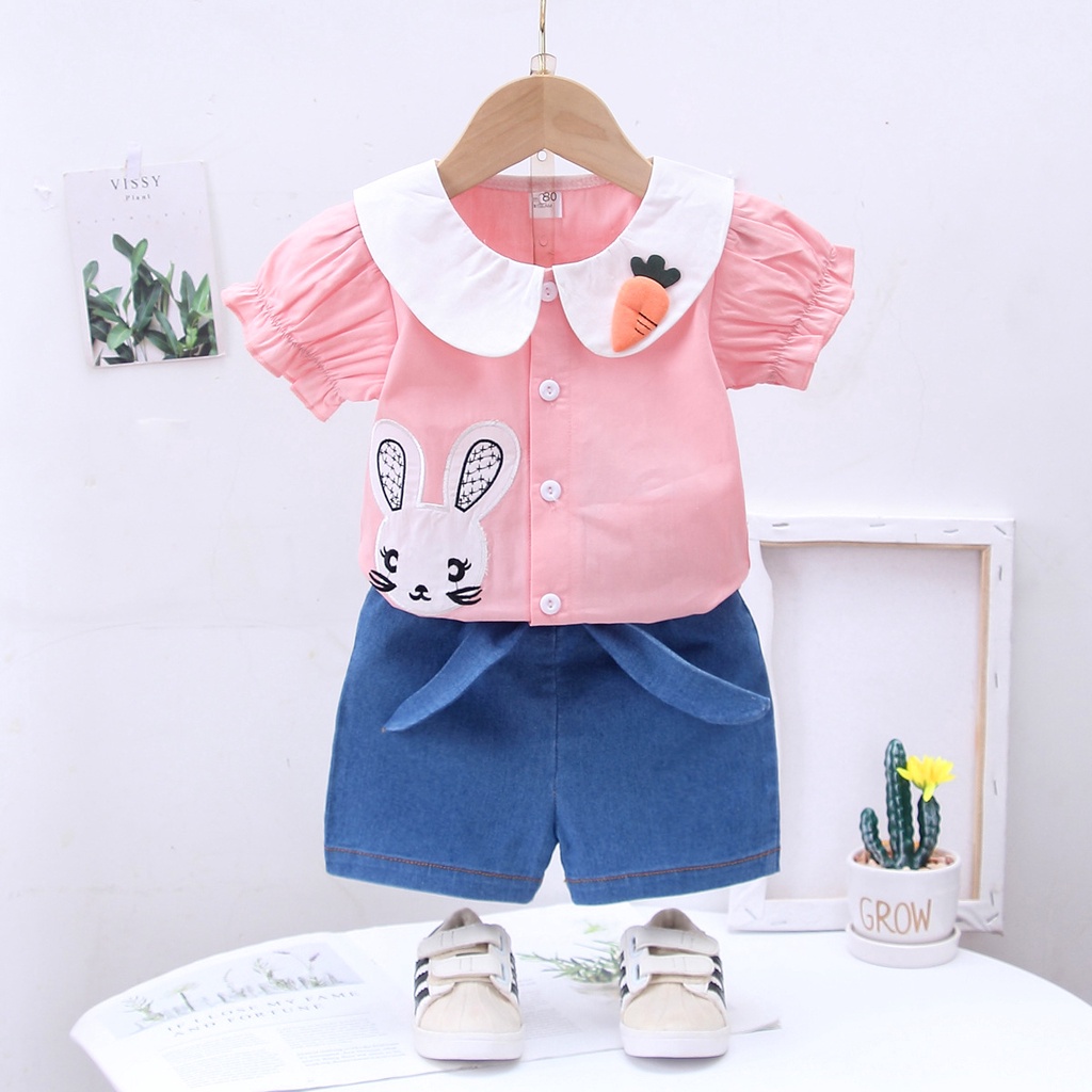 HappyOliver SET ALICE BUNNY EBV Bayi Baju setelan Anak Perempuan Import lucu berkualitas