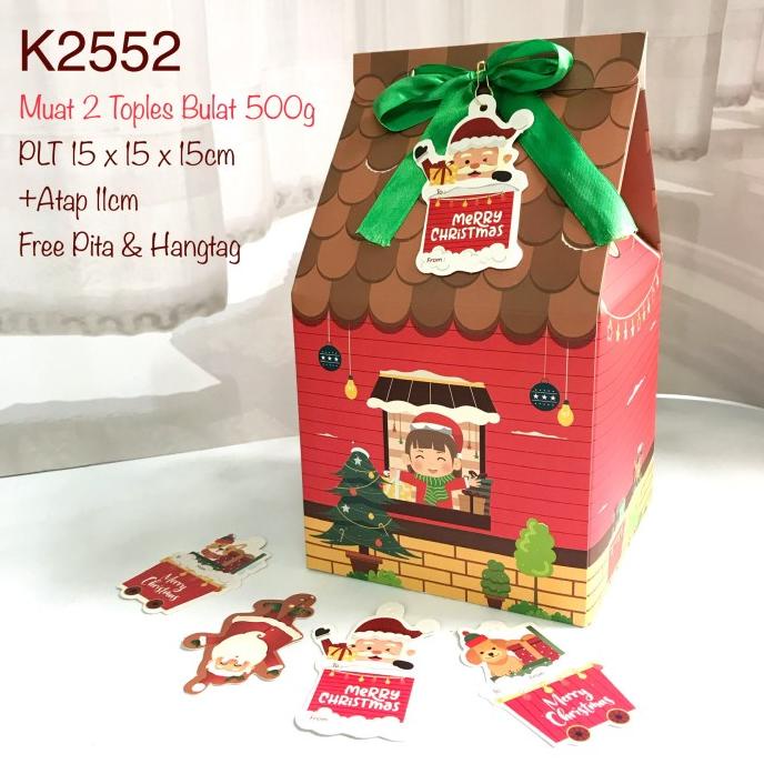 

Kotak Natal (muat 2 Toples) K2552 Dus Model Rumah Christmas Box mooncak37 Berkualitas