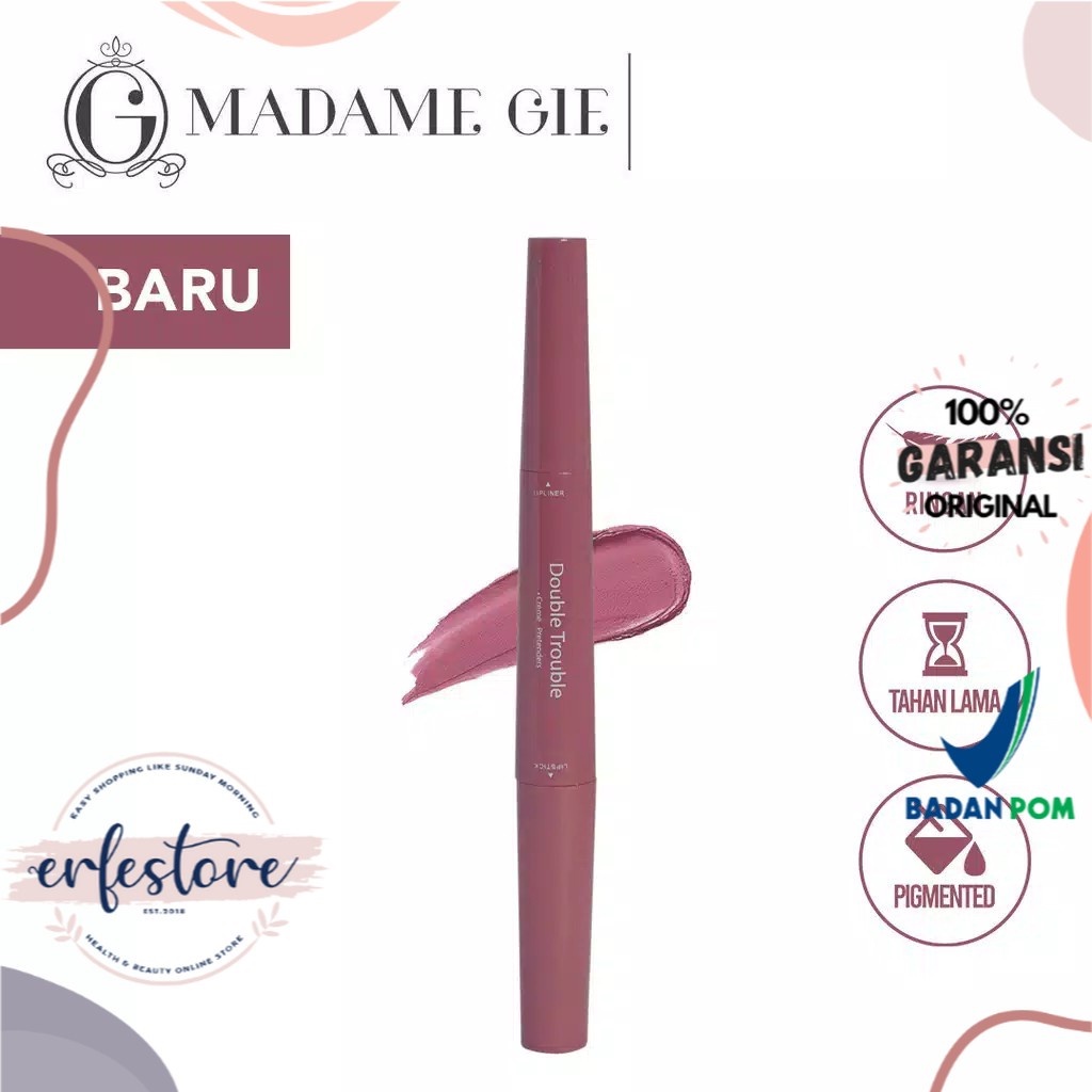 MADAME GIE Double Trouble Creamy / Lipstick Two In One
