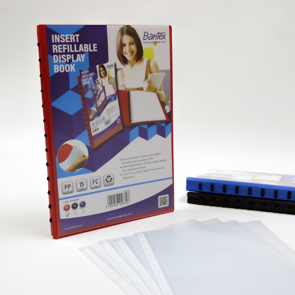 

[Zada] Bantex Insert Display Book Refillable Folio Red - 3169 09