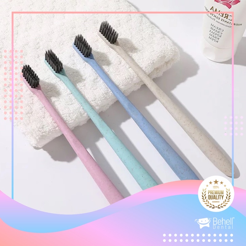 (READY-JKT) SIKAT GIGI KAYU BAMBU PREMIUM / Bambo Bamboo Tooth brush u/ pemutih gigi charcoal Arang