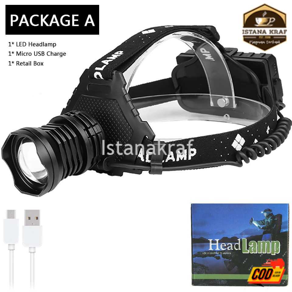 Litwod Senter Headlamp LED XHP70 8000 Lumens - 2064