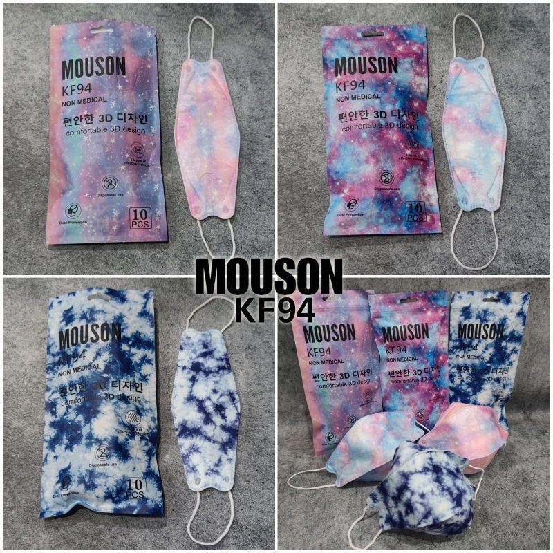 Masker KF94 Mouson Galaxy Gradasi Tie Dye