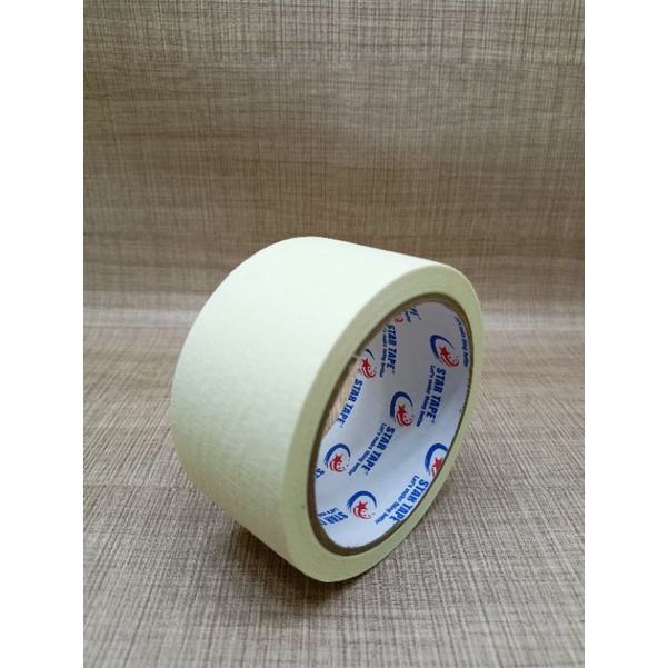 Isolasi Kertas Masking Tape Star Tape 2 inch 48mm Panjang 20 Yard Terbaik Asli Paling Lengket