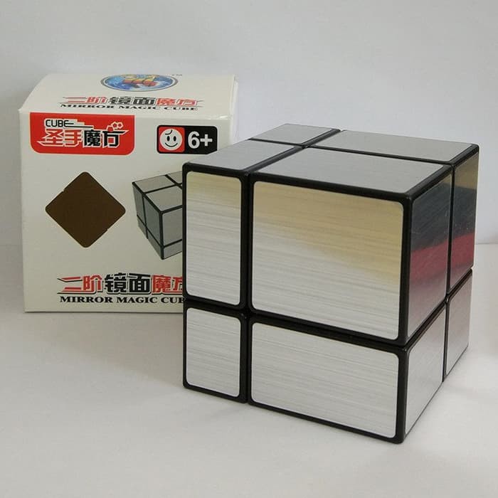 Pelumas Rubik - Rubik Yongjun - Rubik Kubus Rubik Mirror 2X2 Shengshou Mirror 2X2 Black Silver
