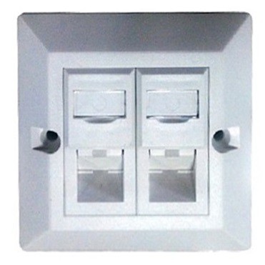 DTC-Netconnect 2102601 Faceplate Angled 2 Port with Shutter