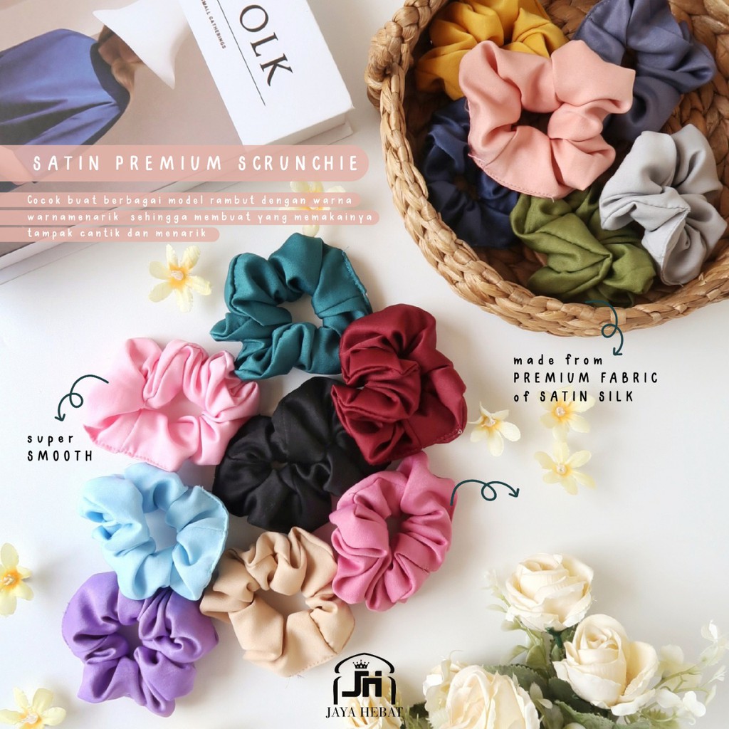 SCRUNCHIE CEPOL HIJAB IKAT RAMBUT HIJAB GROSIR SATIN JAYA HEBAT