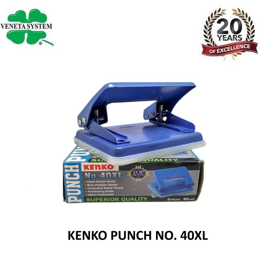 Kenko Punch 40 XL / Pembolong Kertas 2 lubang / Superior Quality