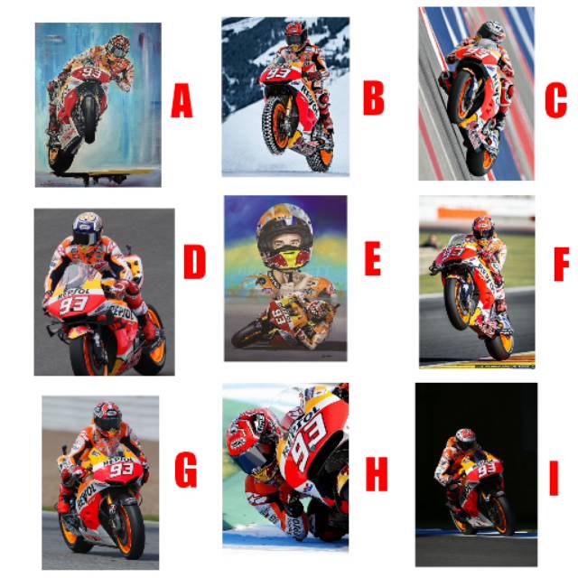 Poster kayu mark marquez