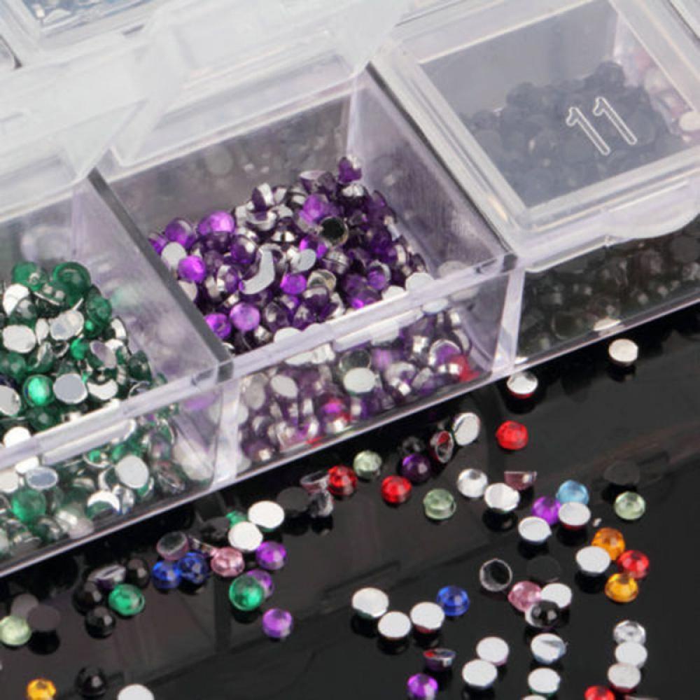 R-flower 3600Pcs Nail Art new Glitter Manicure Dekorasi Tips Akrilik