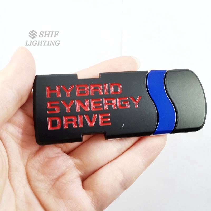 1pc Stiker Emblem Logo Hybrid Bahan Metal Anti Alergi Untuk Mobil Toyota