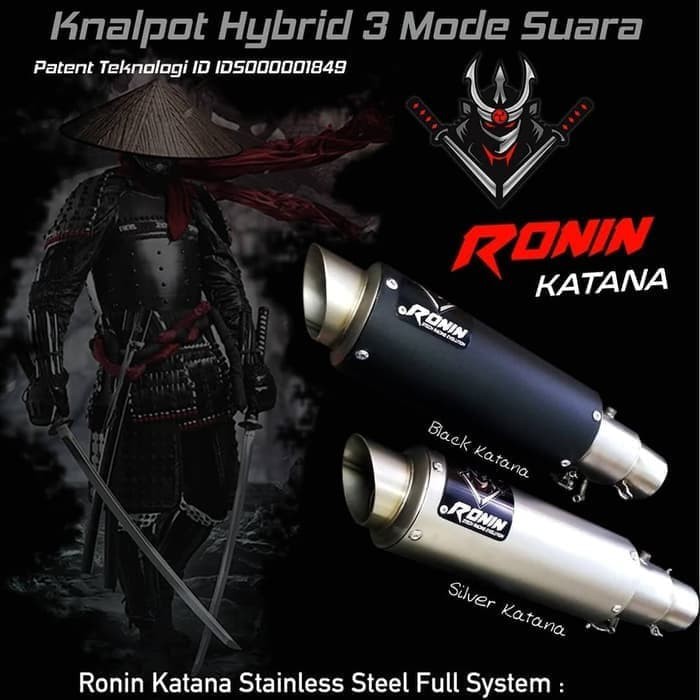 ssm-124 Knalpot Ronin Katana 3 suara untuk motor bebek dan matic