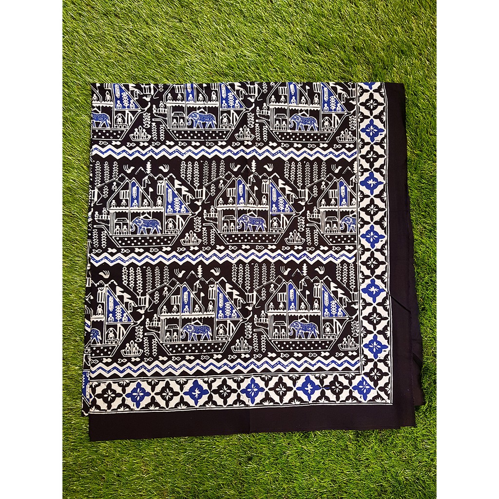 Bahan Batik Asli Lampung Biru Ukuran 2M Berkualitas - Zallatra L1U