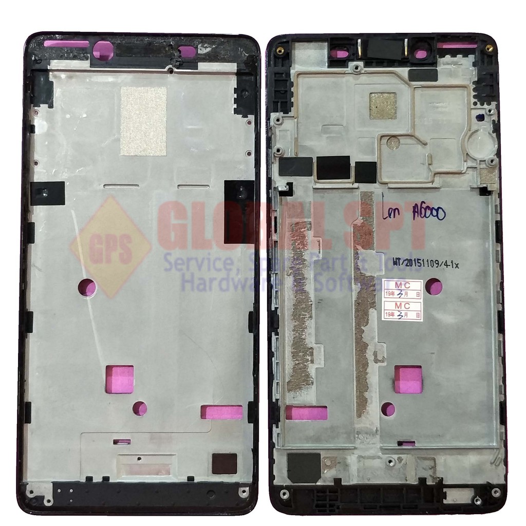 FRAME LENOVO A6000 / BEZEL MIDDLE / TATAKAN LCD