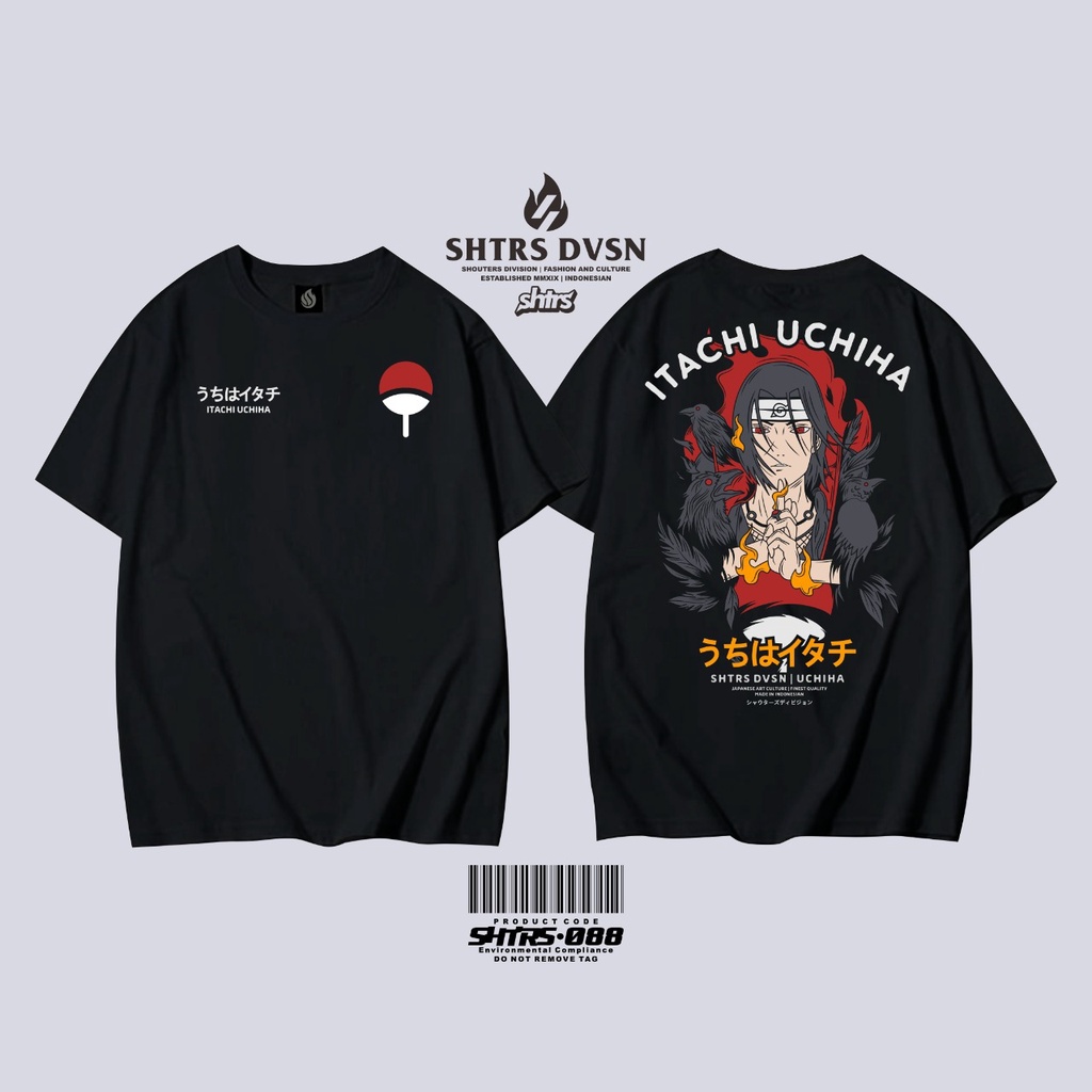 BAJU NARUTO KAOS ITACHI UCHIHA SHADOW ASSASIN UCHIHA ALLIANCE